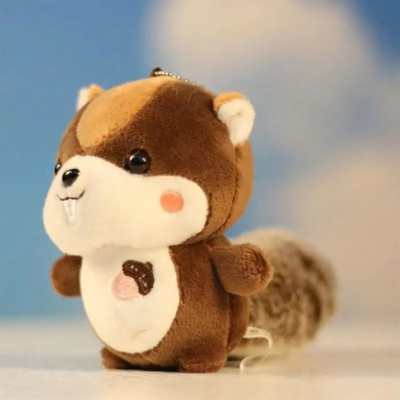 Kawaii плюшевая кукла игрушка белка брелок милый сумка Подвеска Брелок