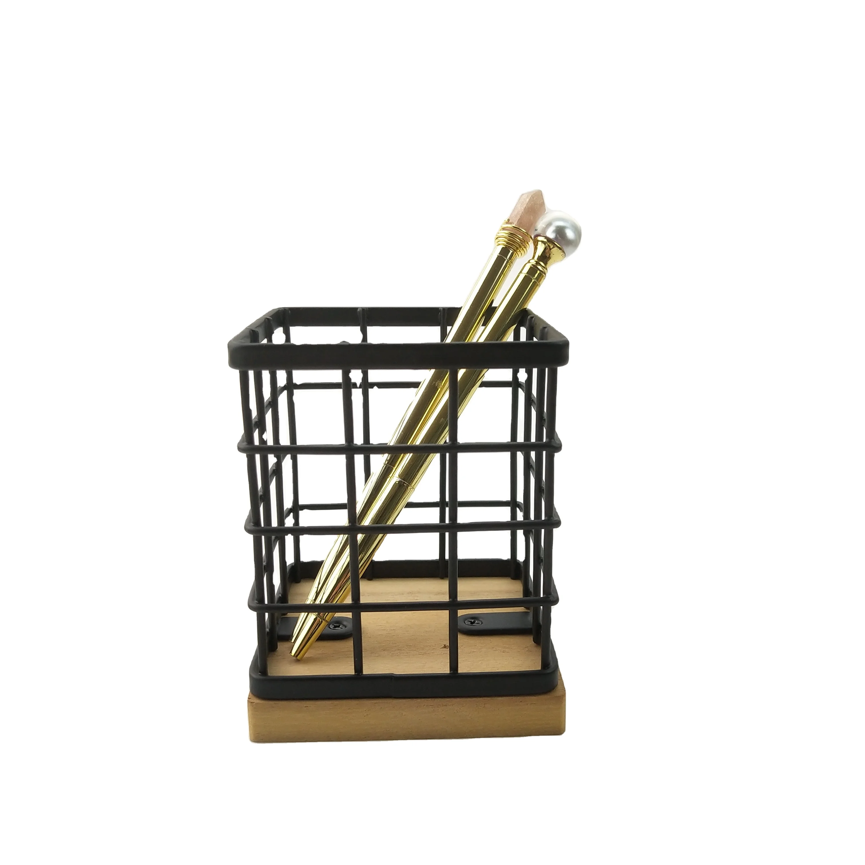 Art Supply Organizer Stationary Accessories Pen Holder for Desk Pencil Pen Stand Metal Desk Organizer Marker Pen Holder