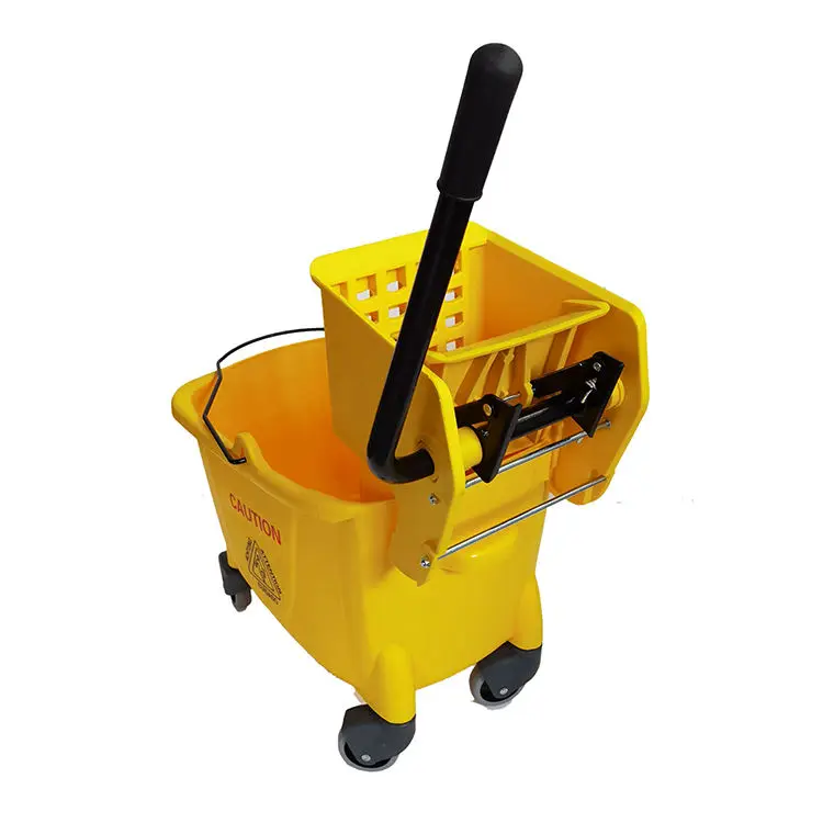 Custom 32L Hotel Cleaning House Keeping Hand Pull Small Single Mop Wringer Trolley