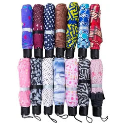 High quality wholesale promotional cheap  3 folding umbrella Logo printing