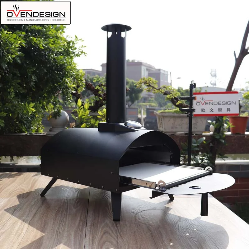 Portable 13 Inches Black Gas Pizza Oven LPG/ Natural Gas Built-in Ovens Major Kitchen Appliances For Outside
