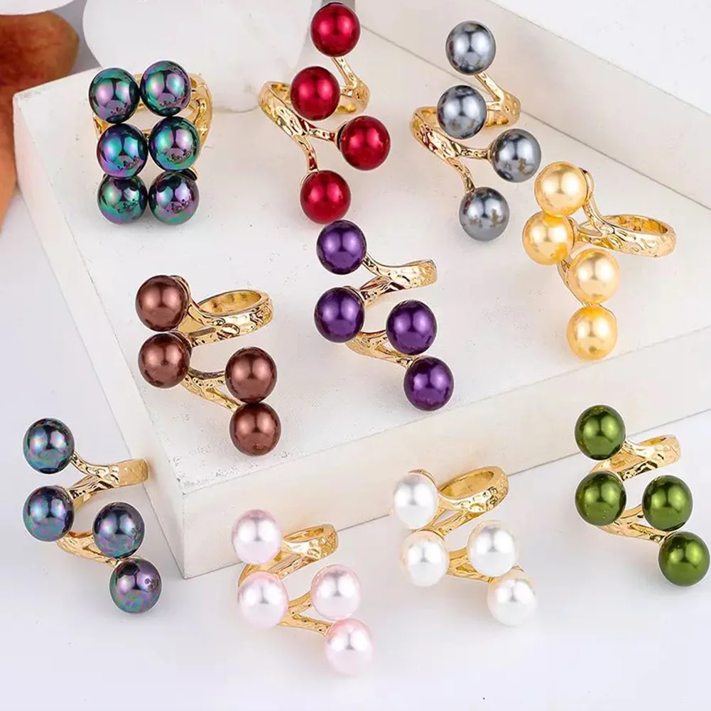 SophiaXuan  Multilayer Colorful14K Gold Plated  polynesian Jewelry  Hawaiian  jewelry wholesale hawaii pearl rings