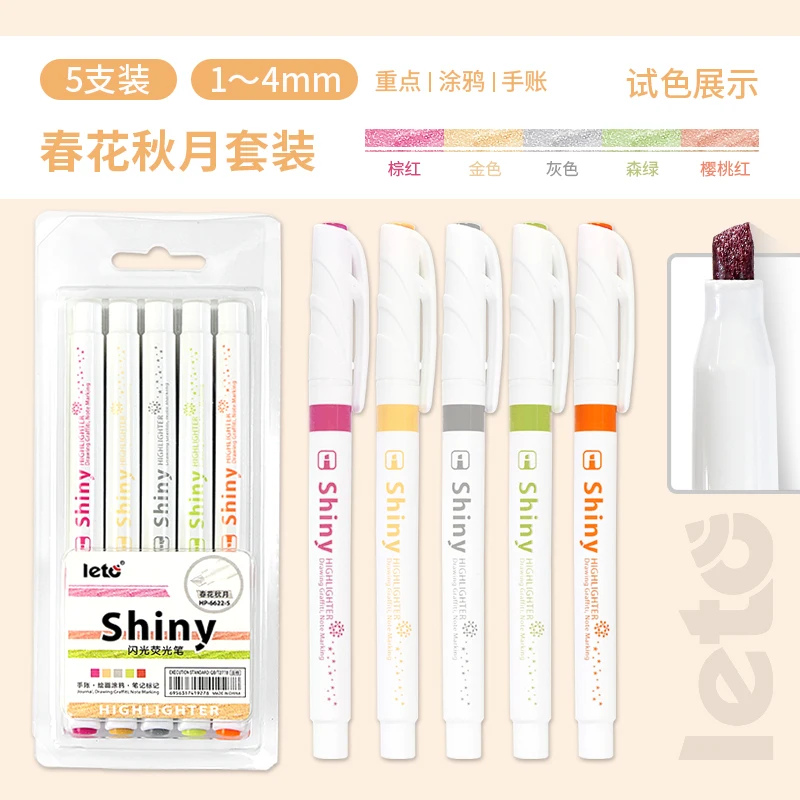 Shiny Highlighter HP-6622 Multi colors Marker Pen
