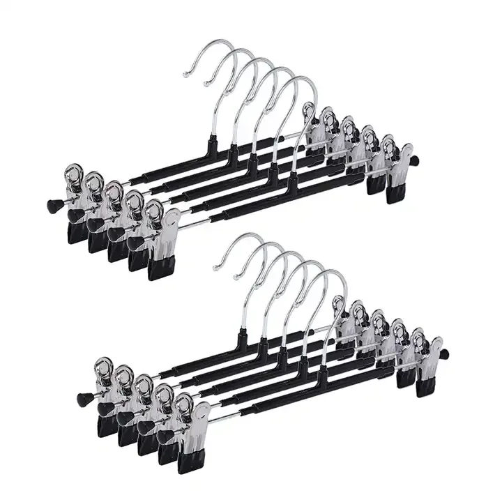 Wholesale high quality non-slip stainless steel impregnated skirt clip Pants hanger