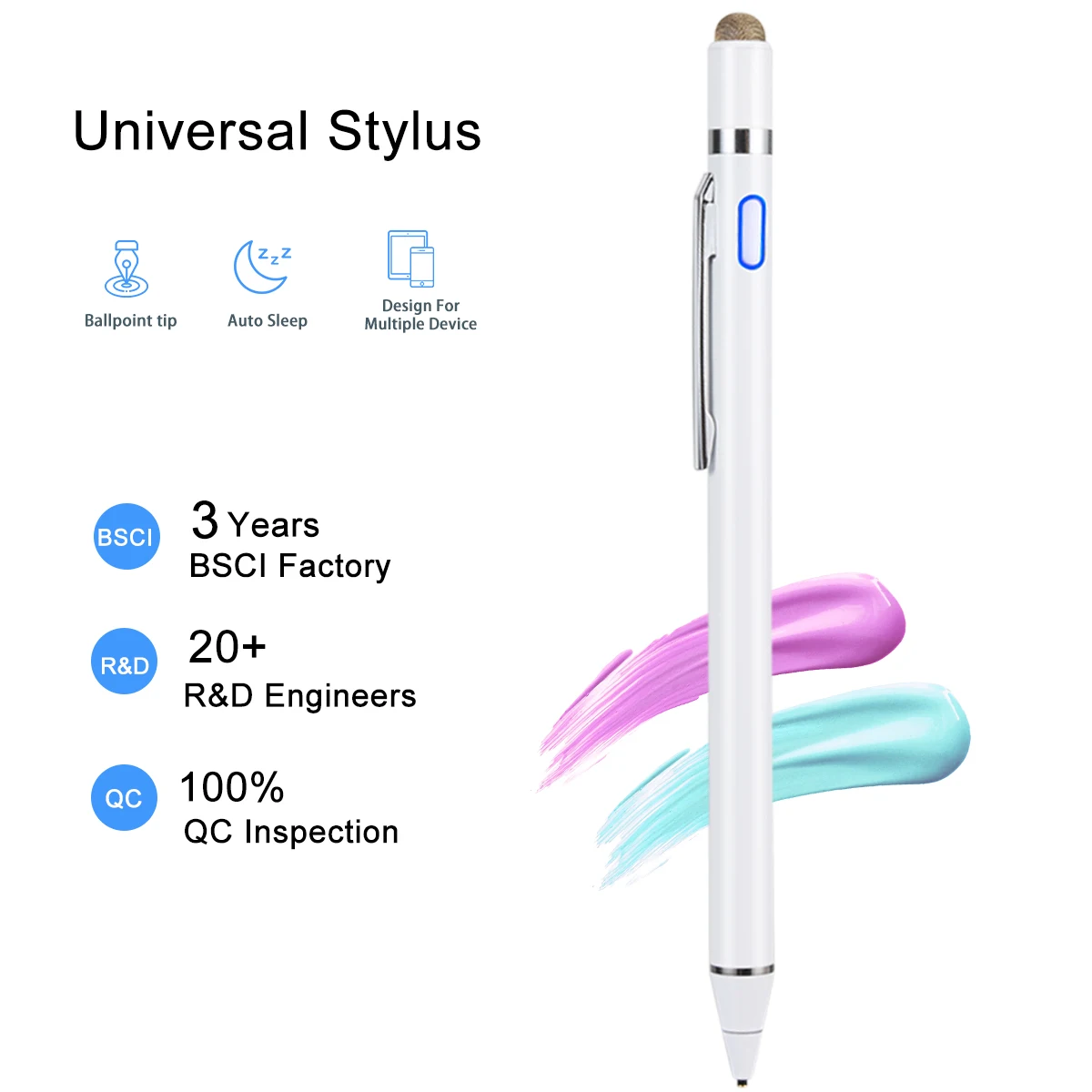 Wholesale Universal Touch Screen Pen For Apple Pencil Multifunctional 2 In 1 Stylus Pen For Xiaomi Tablet