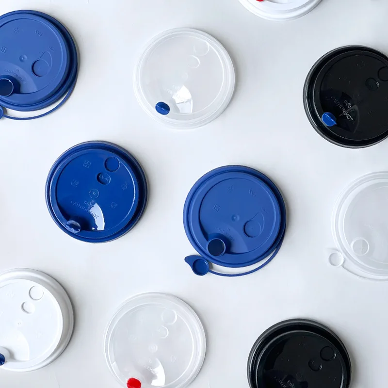 High Quality Recyclable U Shaped 12oz 16oz Coffee Paper Cup 80Mm 90Mm PP PS Lids  Coffee Mile Tea Cups With Plastic Lids