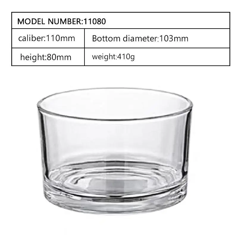 16 oz 24 oz Empty Clear Glass Candle Jars Holder Container with Natural Bamboo Lid