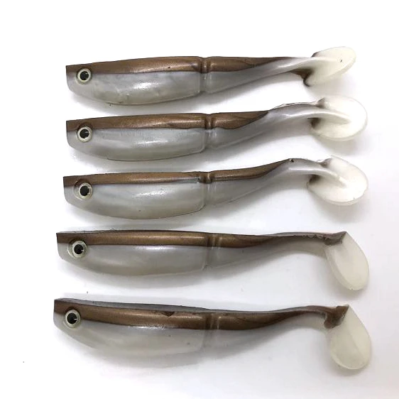 Fishing China 10cm 12cm Paddle tail swim baits handmade  soft lure plastic soft shad for carp bass pike trout