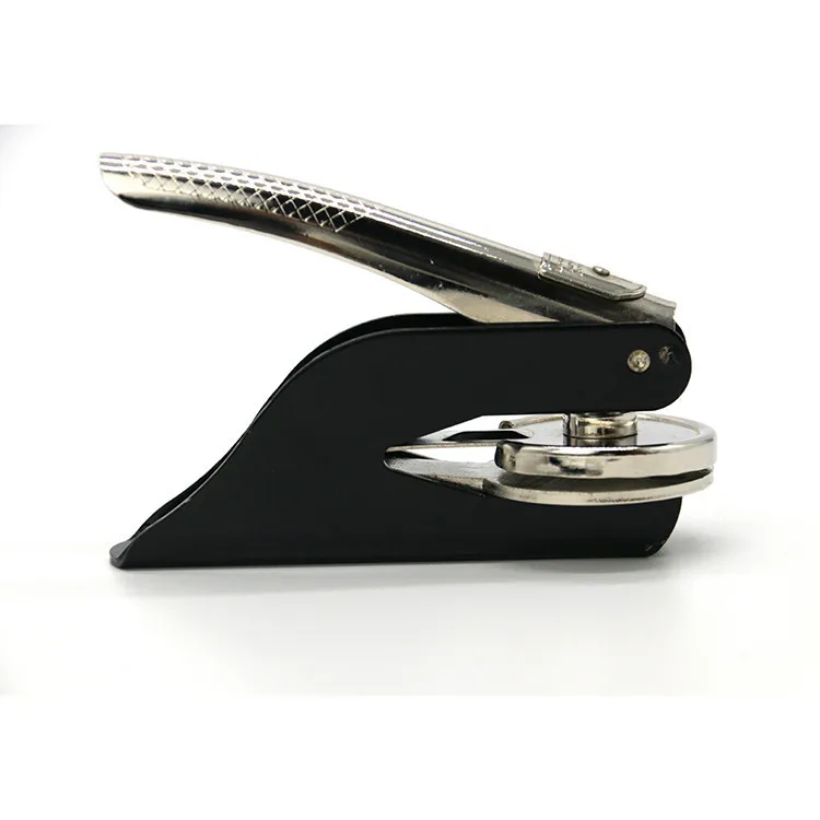 Black Rectangular Office Corporate Paper Stamp Steel Seal Embosser Seal Embosser Envelop Seal