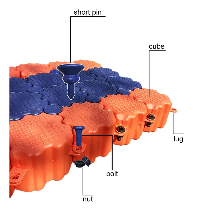 HDPE plastic modular block floating cubes  dock pontoon jet ski dock platform pontoon bridge