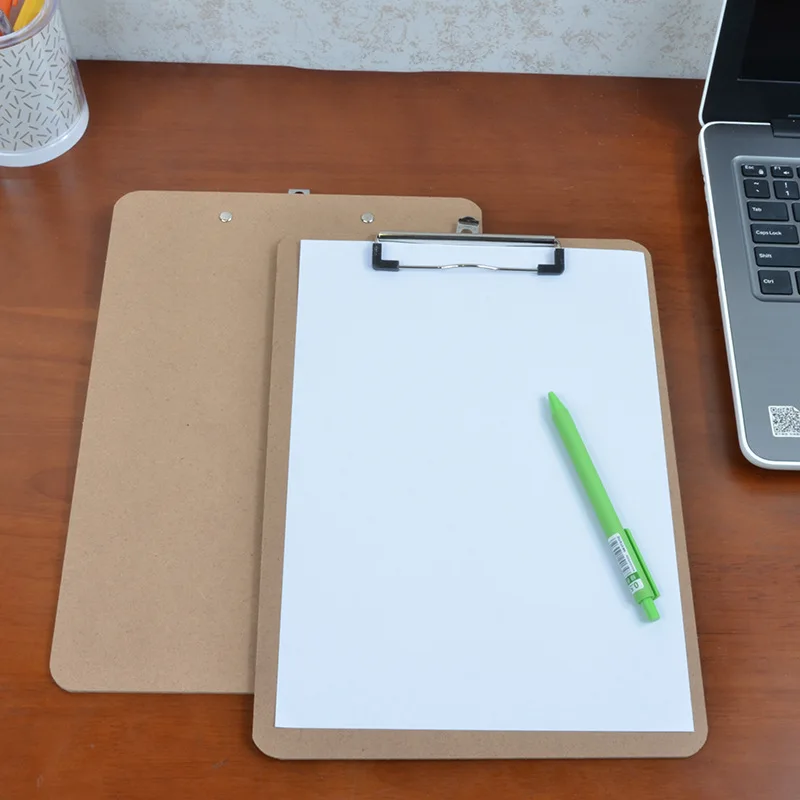Supermarket A4 Wooden Documents Plywood Clipboard Pad Folder Students Writing Drawing Clip
