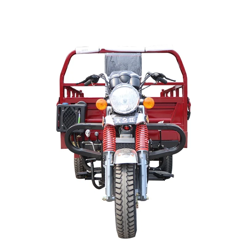 Three wheels water cooled 200cc gasoline cargo tricycles with dump