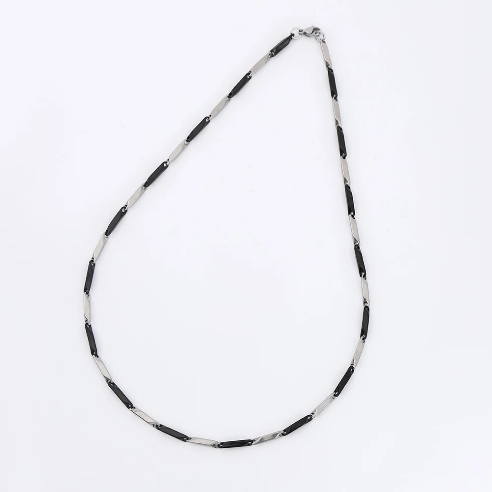 Hot selling clavicle necklace men jewelry stainless steel sticks links chain necklace