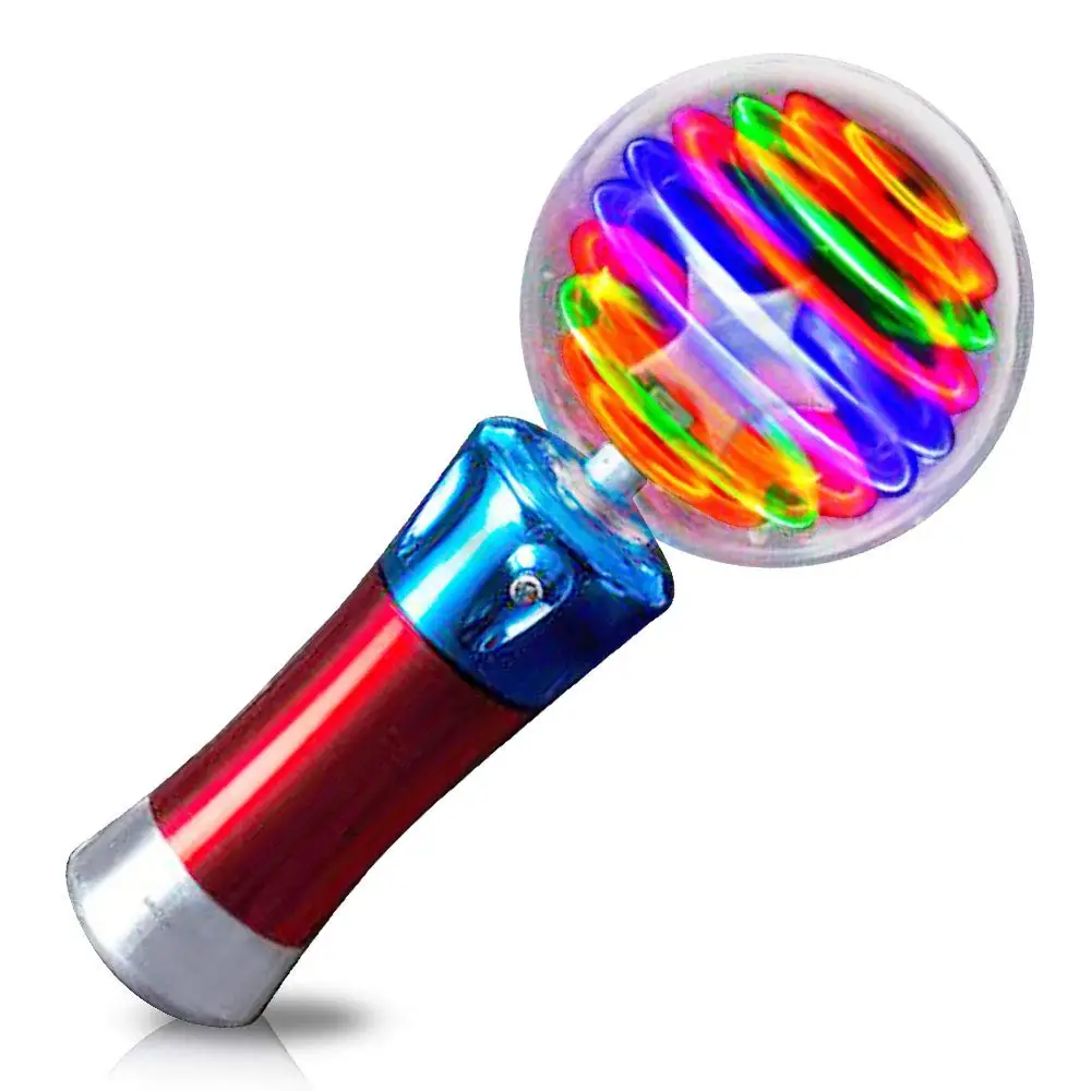 Flashing LED Wand, Spinning Light Up Magic Ball Toy Wand For Kids//