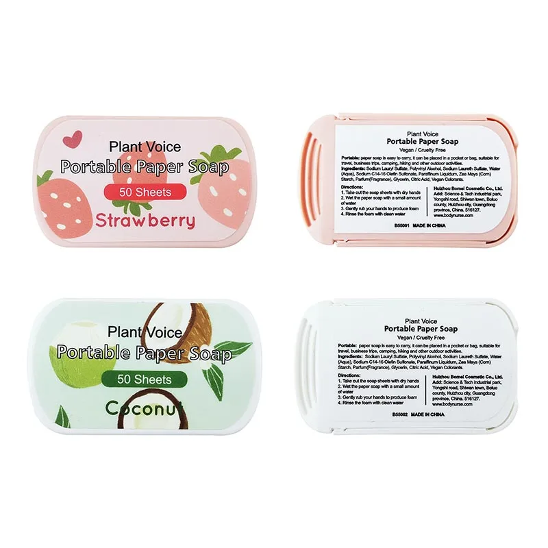 Plant voice wholesale soap sheets paper eco friendly tablet Scented travel organic paper hand soap sheets