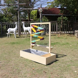 New Design Children  Wooden DIY Multifunction Sandbox Wood Water wall Small Outdoor Playground with Planter