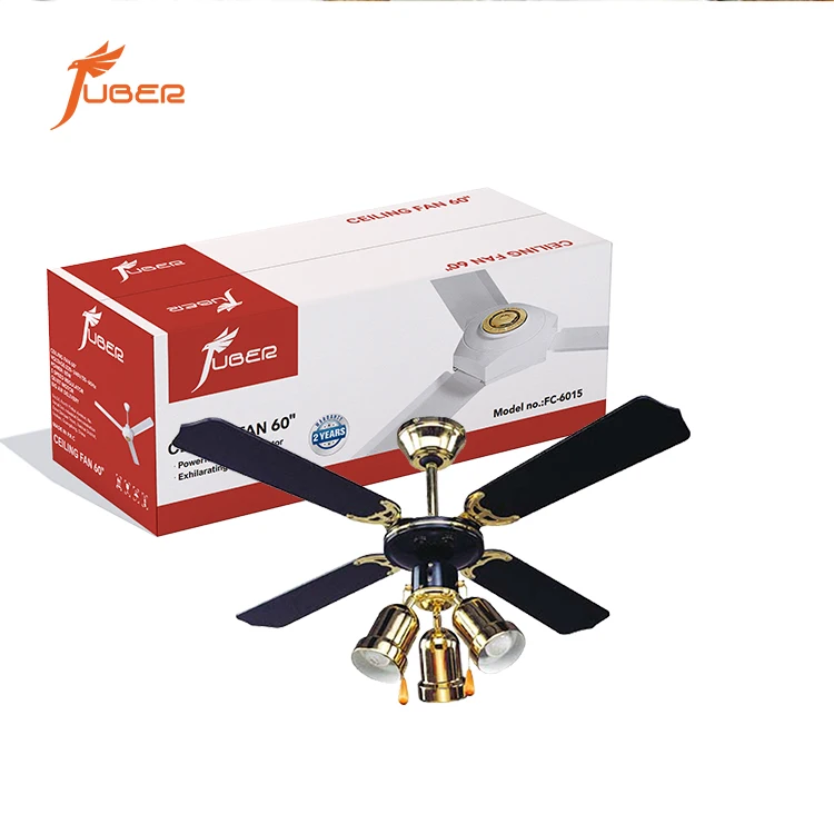 2025 Metal style decorative ceiling fan light with LED light remote control Rustic ceiling fans