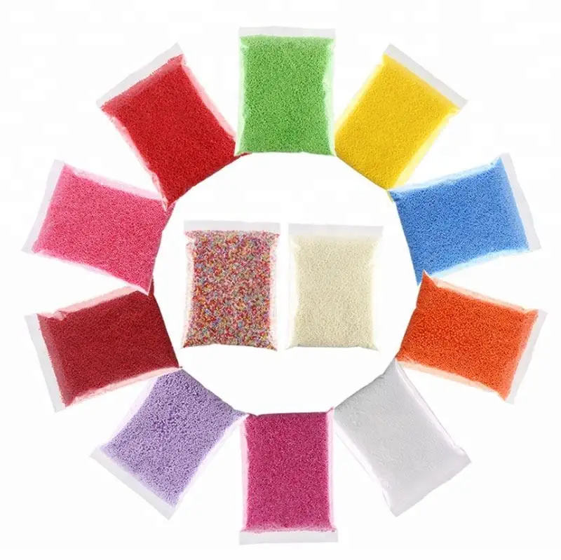 Hot Fashion Decorative Rainbow Assorted Color Polystyrene Styrofoam Filler Foam Mini Beads Balls Diy Decoration Rainbow