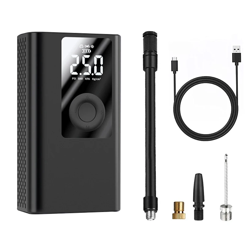 150PSI portable bicycle air compressor E-bike motorcycle 4000mAh cordless mini bike air compressor pump tire pump tire inflator