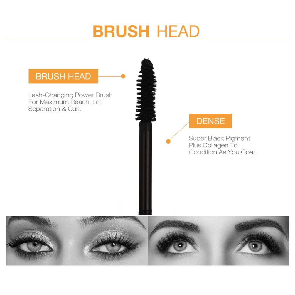 Golden Dense Waterproof Anti-sweat Mascara Private Label Slender Curly Long-lasting Non-smudge Non-makeup Primer