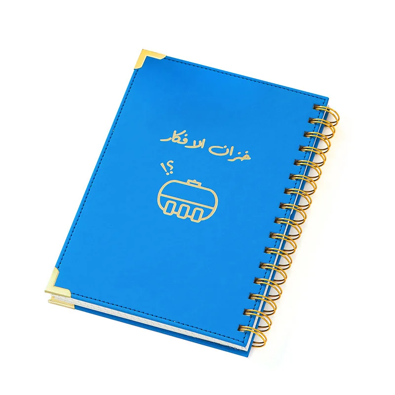 Custom Logo 2024 A5 Blue Spiral Weekly Monthly Manifestation Goal Diary Journal Planner Agenda Notebook