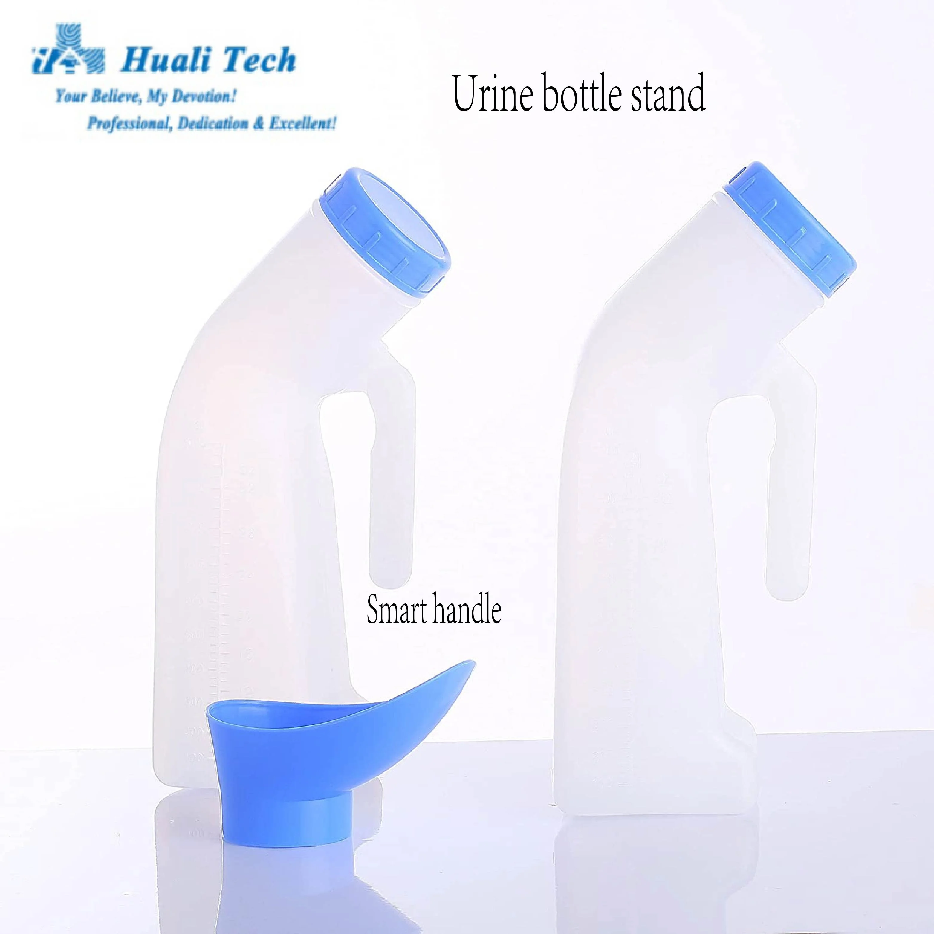 Huali Cheap Price 1000ml Watertight Portable Plastic Chamber Pot Urine Urinal Pee Bottle