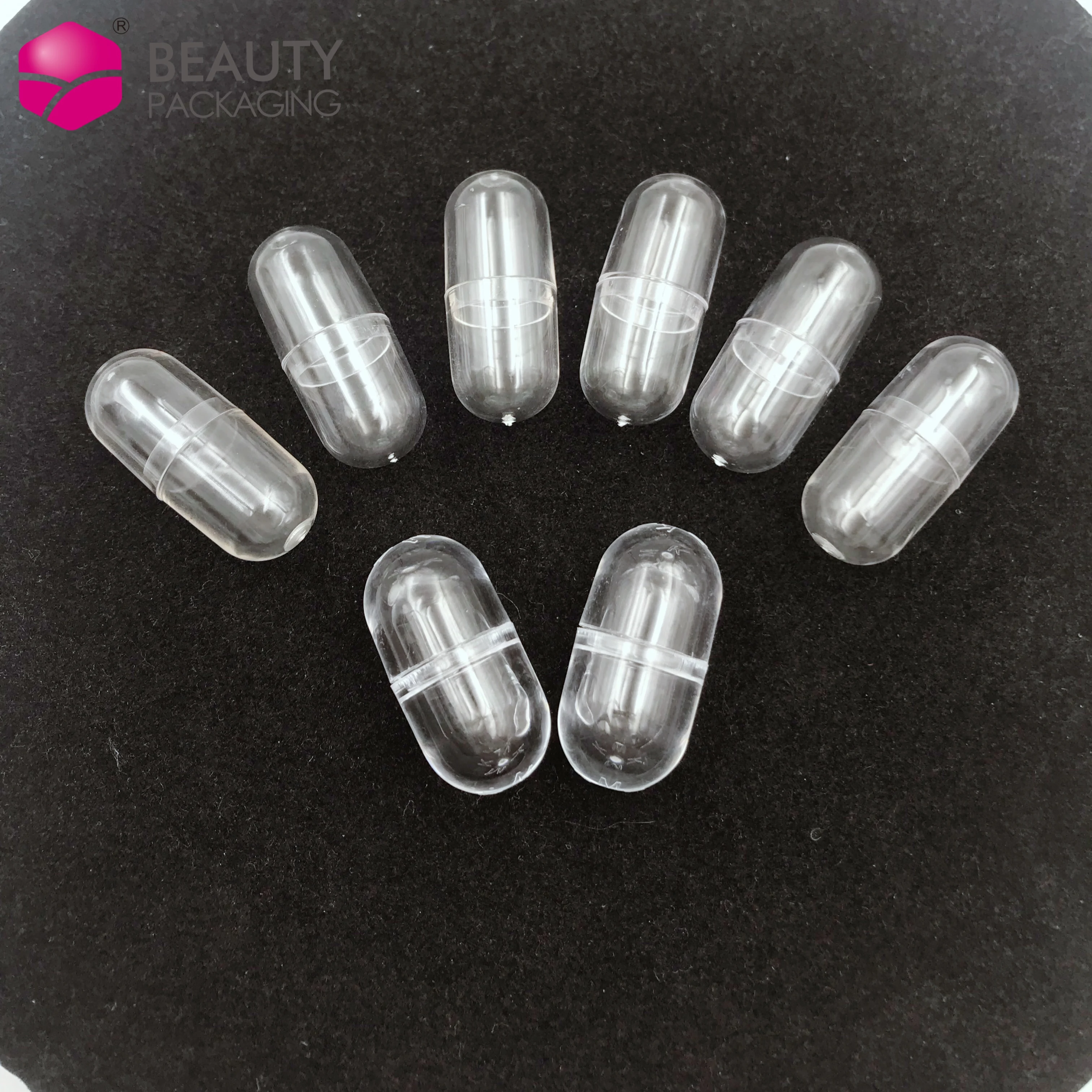 Acrylic Mini Empty Capsule Container A Capsule Shaped Bottle Small Pearl Powder Bottle