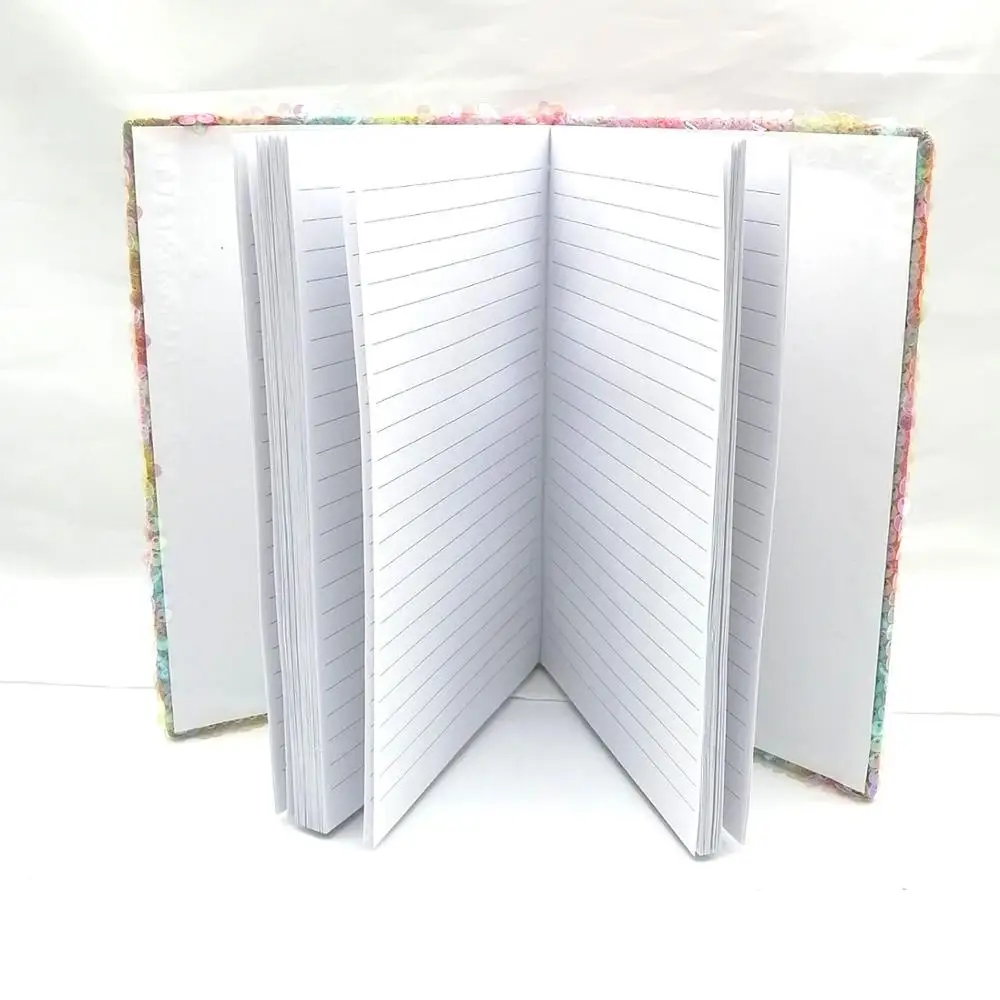 
Bling Shiny Cartoon Rainbow Reversible Cute School Diary Sequins Notebook For School Kids Diary 