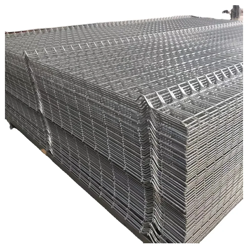 Decorative 6ft x 8ft green 3D curved welded wire mesh panel fence