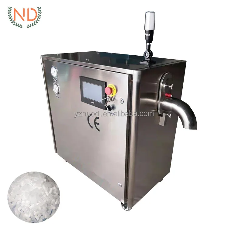 automatic dry ice pelletizer cube maker machine co2 dry ice block pelleting making machine