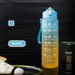 PASUXI Workout Sport Custom Logo Insulated Straw Strainer Tritan Plastic Motivational Water Bottles With Time Marker
