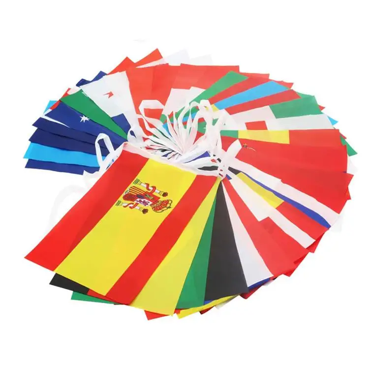 Banner Football Event Garlands lot Europe Countries Euro Cup Country Flag Bunting National String Flags
