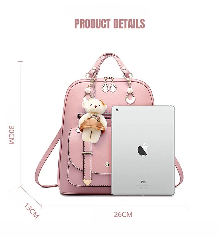 female lady shoulder backpack bag
