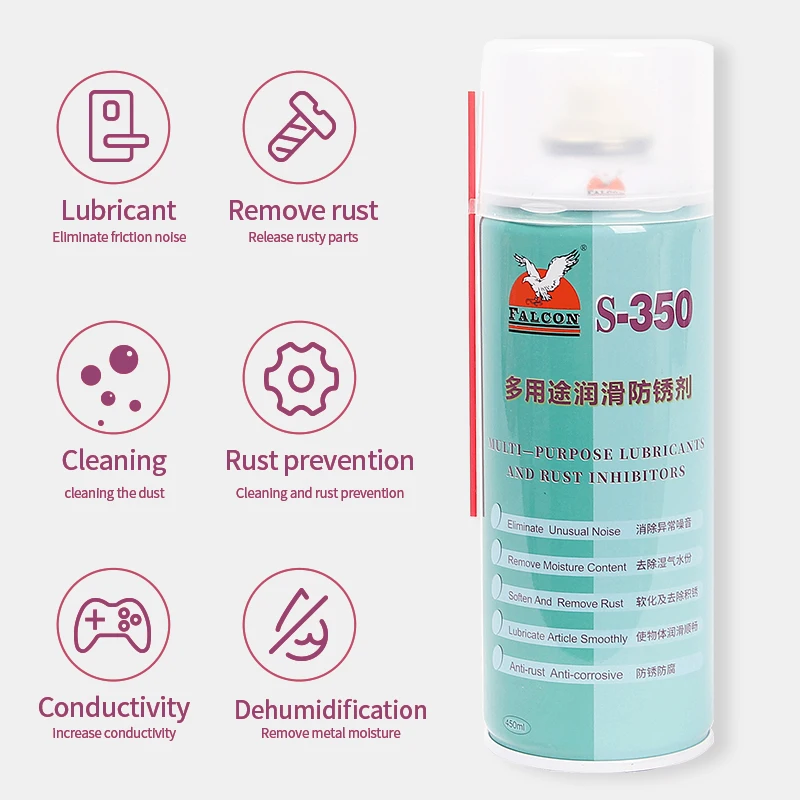 Multi purpose anti rust spray Anti rust aerosol agent Lubricant spray Falcon  450 ML