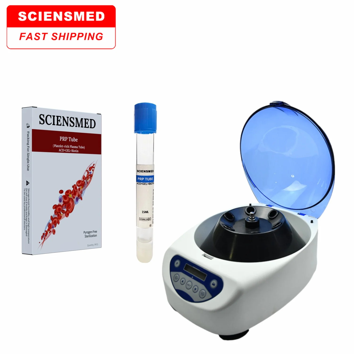 SCIENSMED Centrifuge use for ACD+GEL+Biotin PRP Tubes for hair growth with good effect