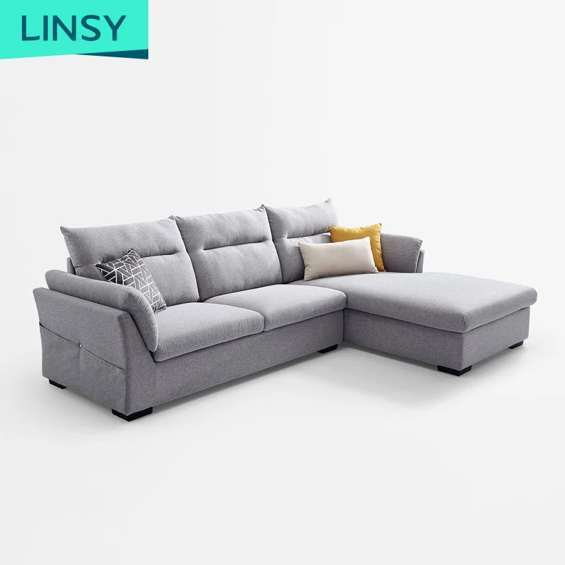 Linsy fabric sofa sectional luxury leisure chair home furniture set couch living room sofas