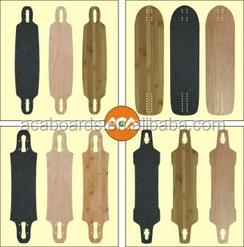 wholesale any shape blank longboard deck in bamboo for electric skateboard