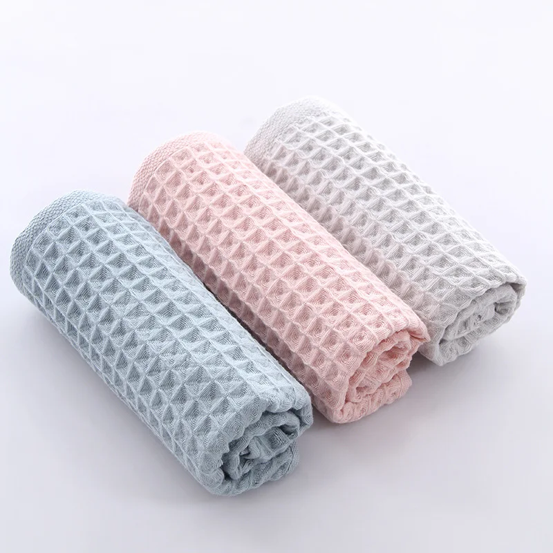 wholesale  high quality waffle towel cotton face towel