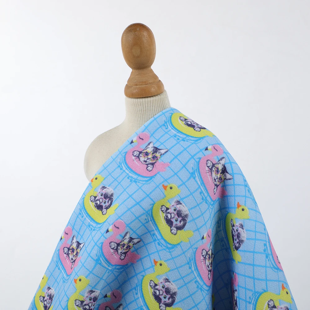 High quality custom digital printing 100% polyester 450D OxFord Fabric for dresses