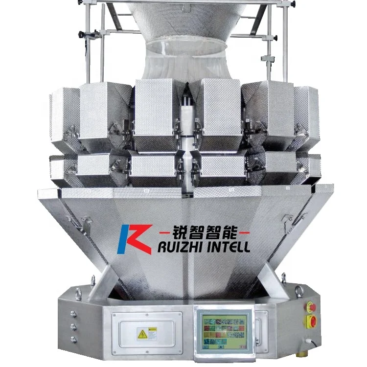 Automatic 14 Head Touch Screen Multi Head Weigher Combination Packing Machine Multihead Weigher