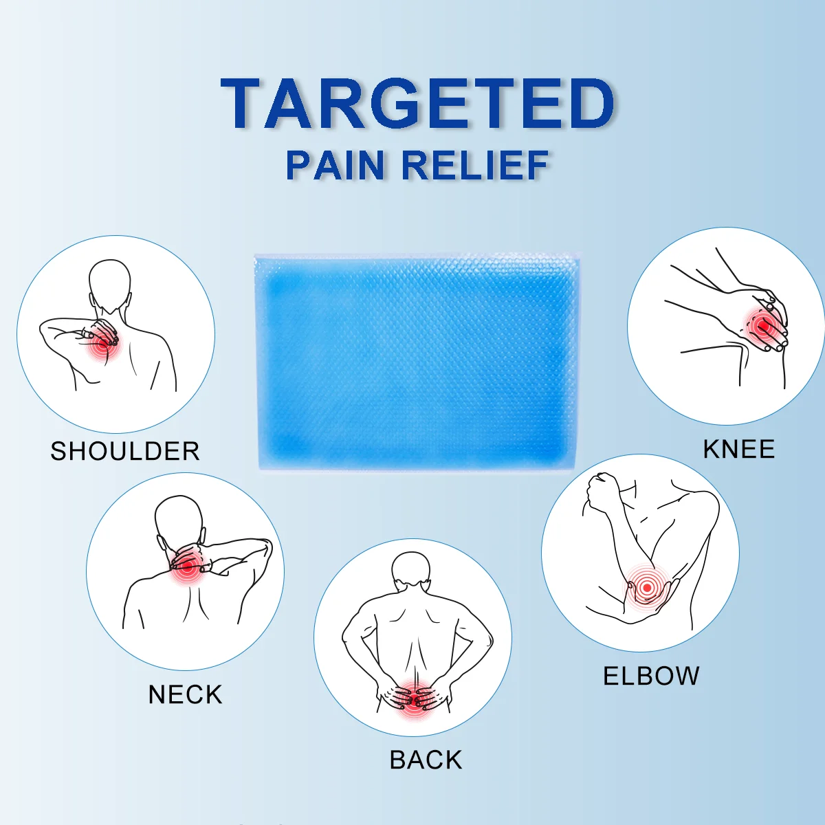 Hydrogel Cold Compress Cooling Patch Body Pain Relief Patch Self Cooling Gel Patch for Physical Pain Relief