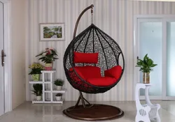 Hot Sell  Outdoor Hanging chairs Rattan patio egg chair wicker swing  Large Chairs with support table outdoor living room