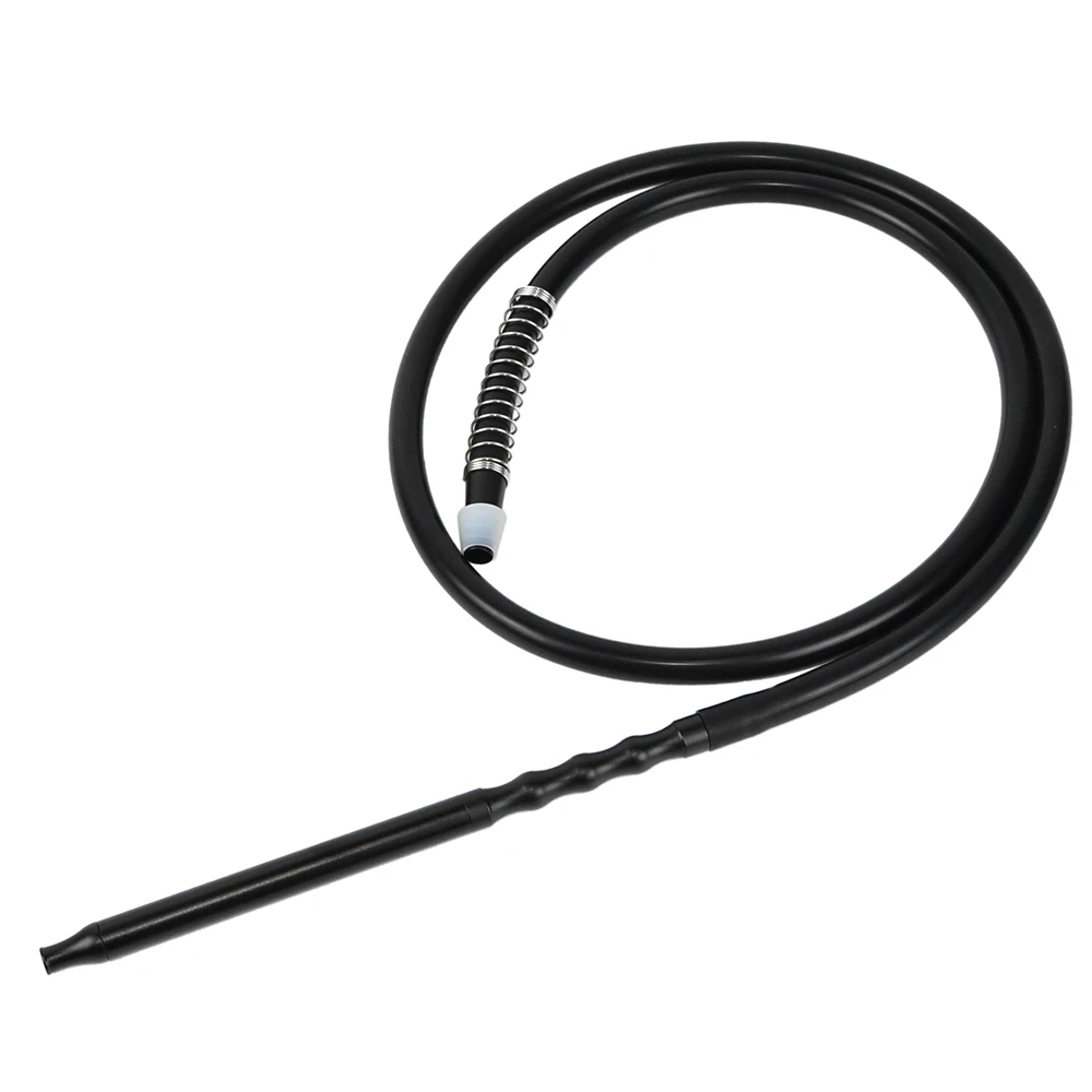 High quality hookah accessories silicone hose with metal handle and springs whole set hookah shisha silicon pipes set