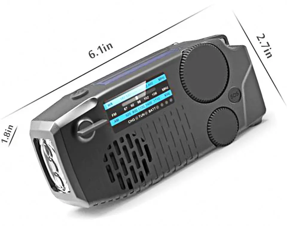 Wholesale price 2024 Dynamo Crank Flashlight Radio Led Flashlight Self Powered Radio With Hand Crank Phone Charger