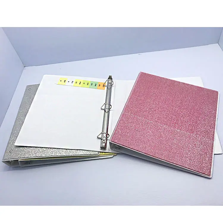 Custom Price Cheap Standard Office File Cover A4/A5 Size PVC 2 Hole Rings Binder Box Antistatic Folder Foolscap