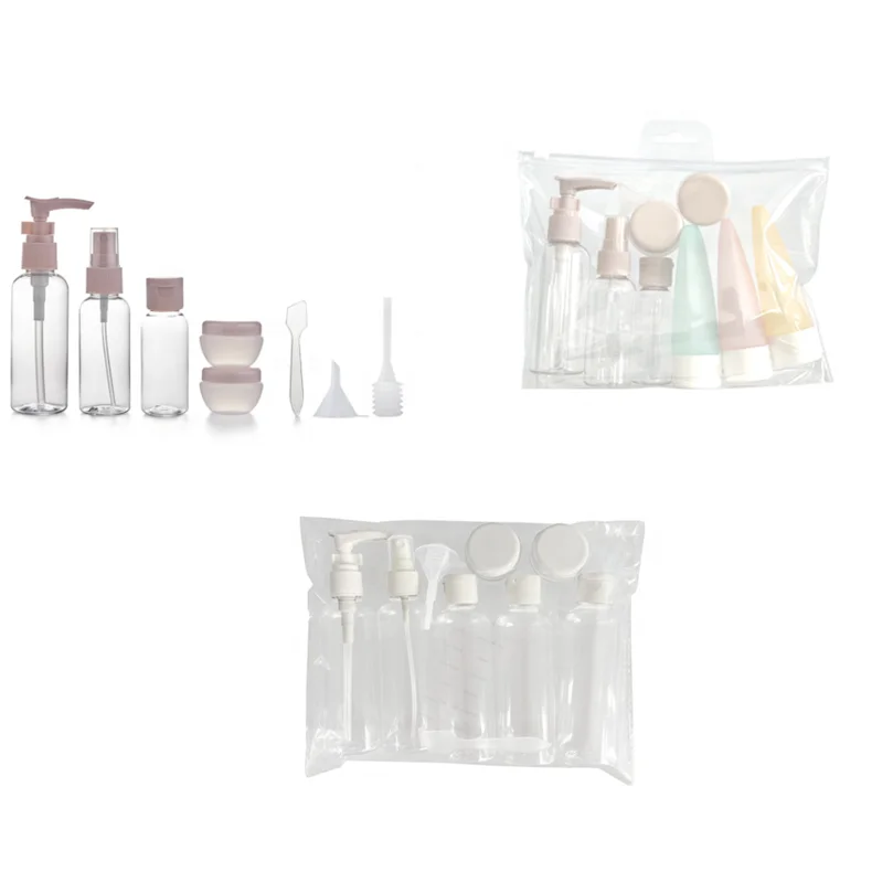 Travel Sub-bottling 8pcs 9pcs 11pcs/set skin care products cosmetic jars portable small size empty skincare bottle sets