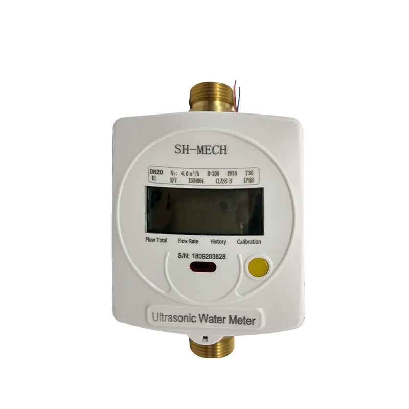  DN15-DN40 латунный корпус счетчика воды rs485 modbus интеллектуальный ультразвуковой