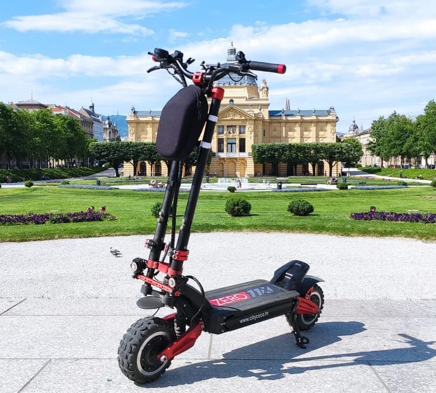 Электрический скутер 72V 32ah 6000w 45 градусов подъем 11inth надувные шины ноль 11X чем волк
