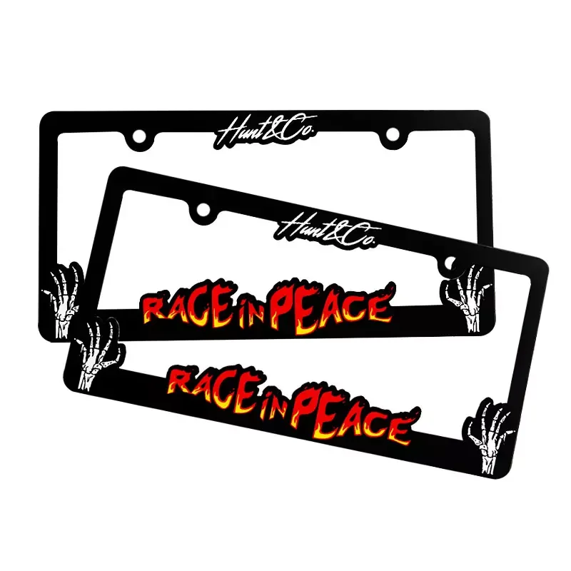 USA Customized Logo Plastic Car License Plate Frame Sublimation License Plate Frame  Metal Car Plate Cover Wholesale