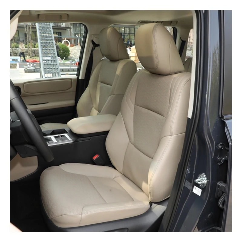 Custom Made for Car Seat Cover 3 rows with 6-8 Seats Luxury Genuine Leather in Middle Part for Toyota PRADO Land Cruiser Prado